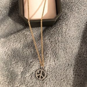 Juicy Couture Peace sign Necklace NEVER WORN